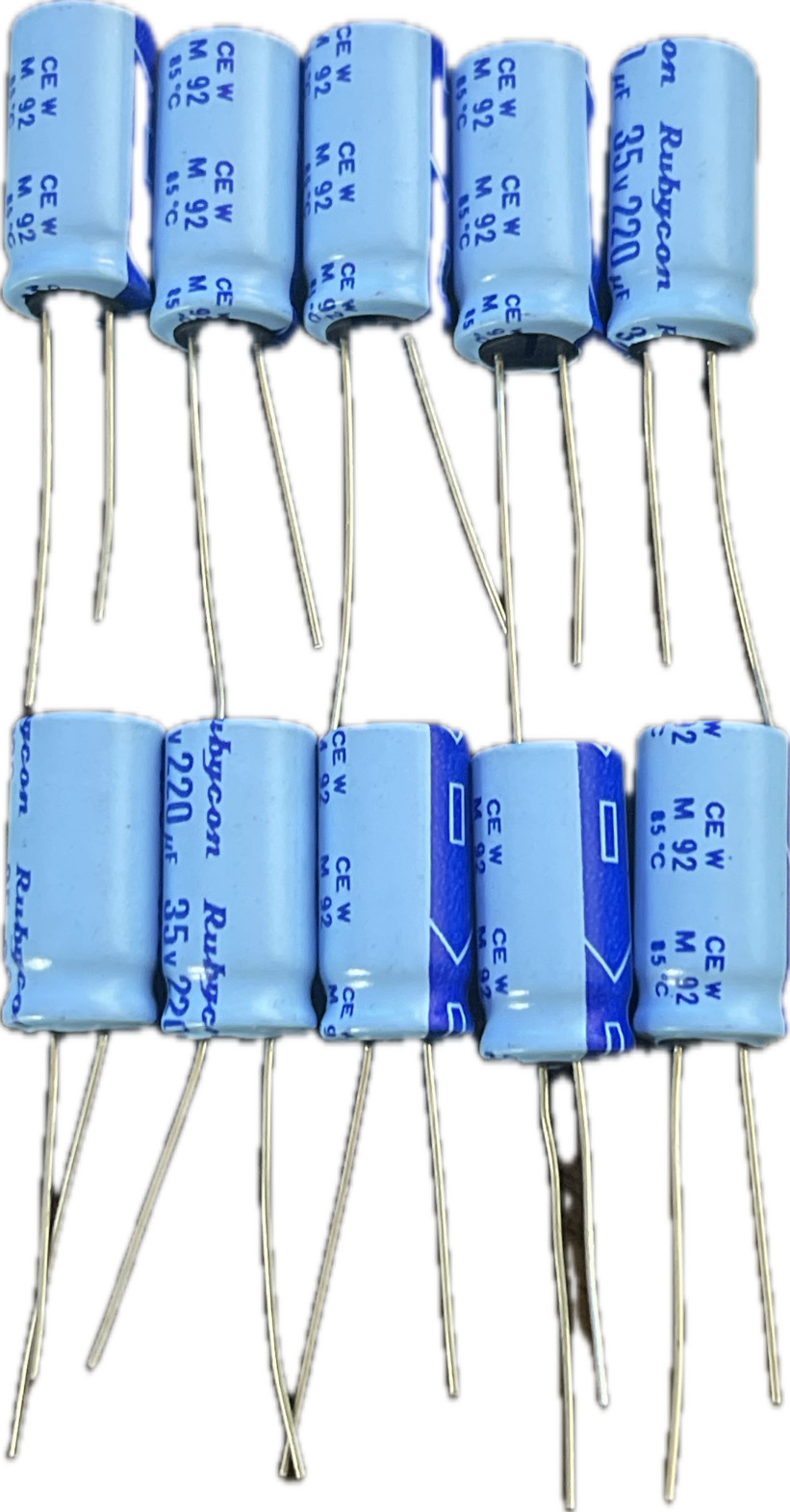 10pcs Rubycon 220uF 35V Aluminum Electrolytic Cap +85C 5mm LS USA Fast Ship
