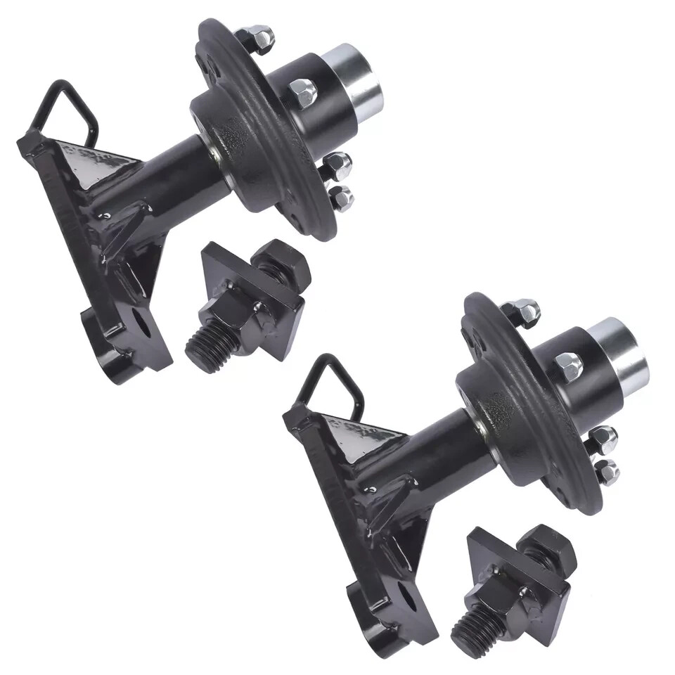 8000LB 8 x 6.5 Lug Shipping Container Wheels Steel Bolt-on Spindle Kit New,