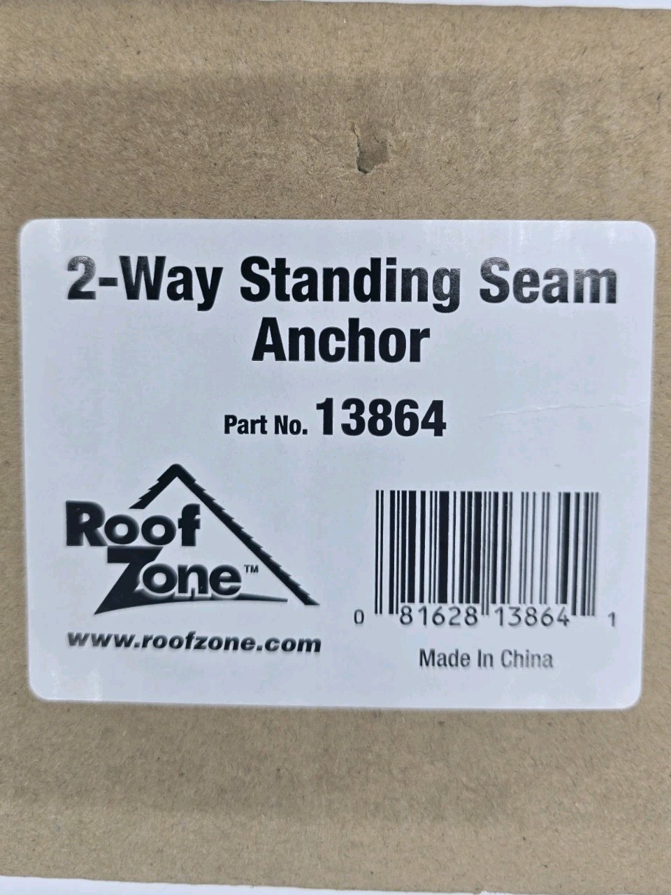 Roof Zone 2-Way Standing Seam Roof Anchor Clamp Tie Down 13864, 5000 lb Rating
