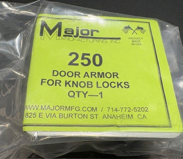 Major 250 Door Armor For Knob Locks