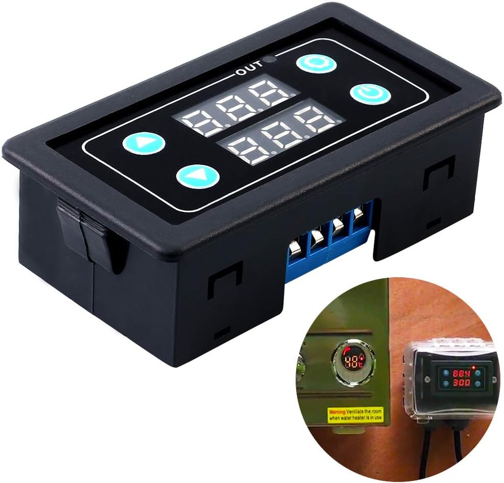 ICSTATION Delay Relay Module, AC 85V-265V Time Delay Switch 0-999S/Min/H Timer R