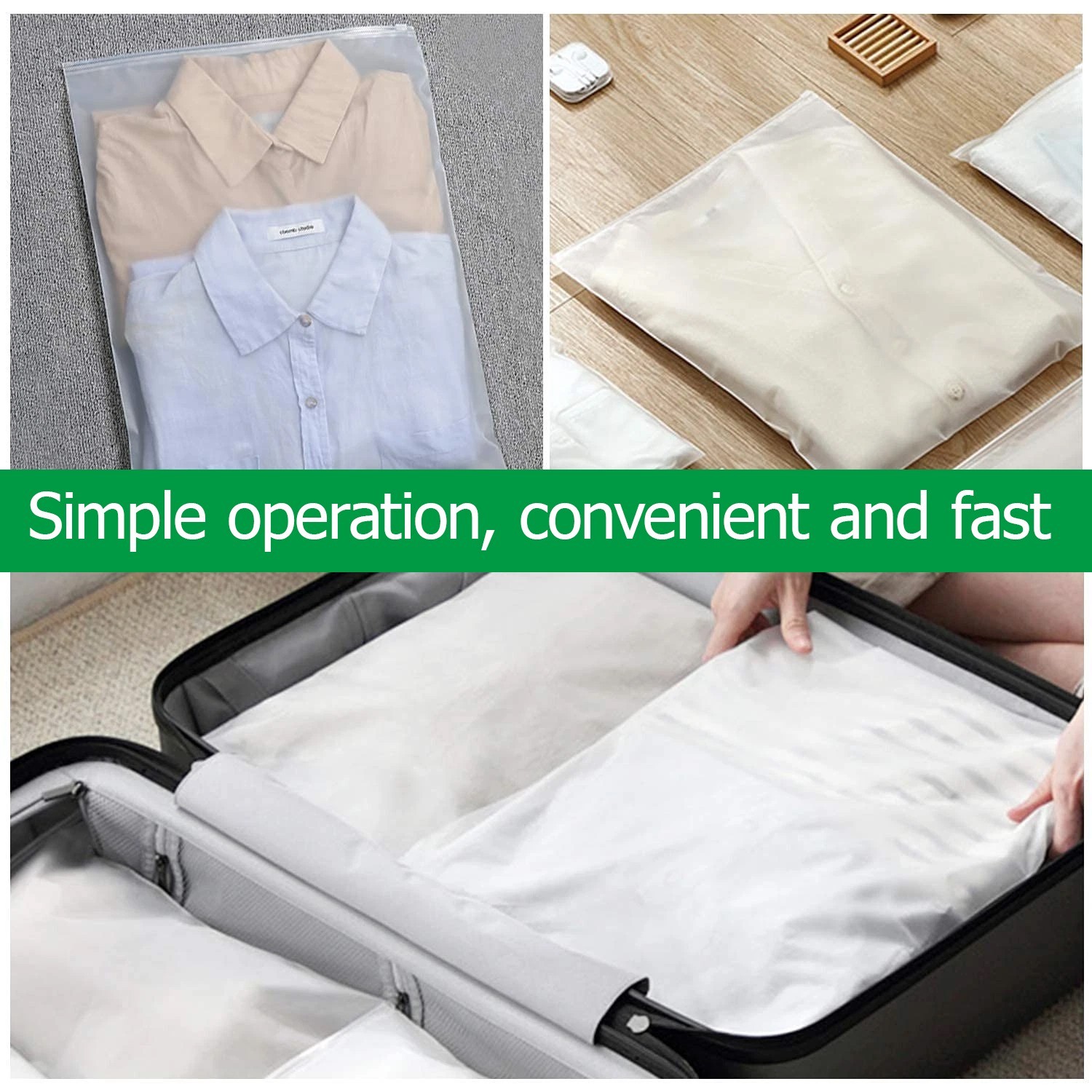 50 – 400 pcs 12″x15″ Frosted Zipper Clothing Bag Polyjacket/Polymailer UL