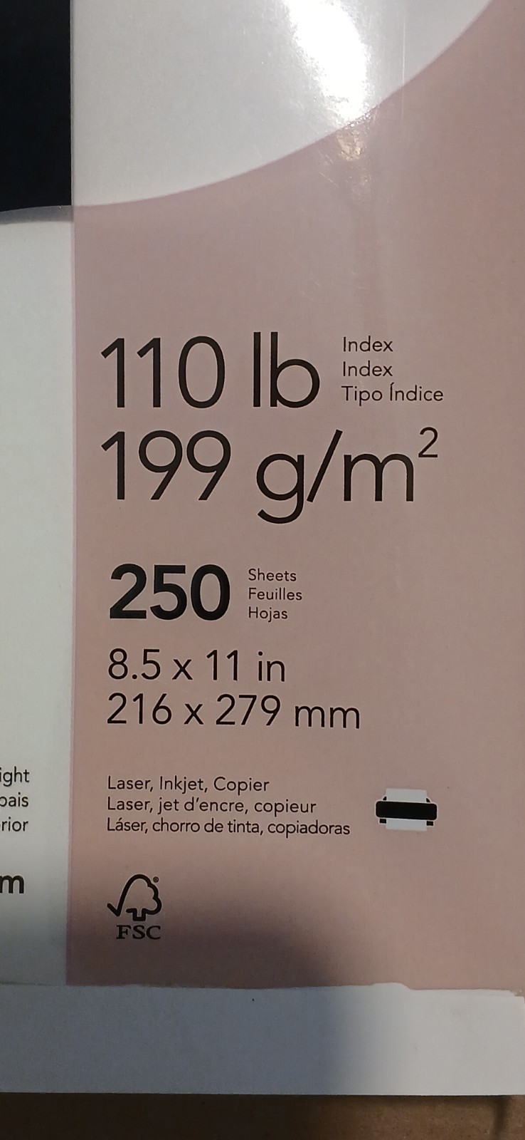 Neenah Exact Index Heavyweight White Card Stock 8.5×11 in 110 lb 250 Sheets