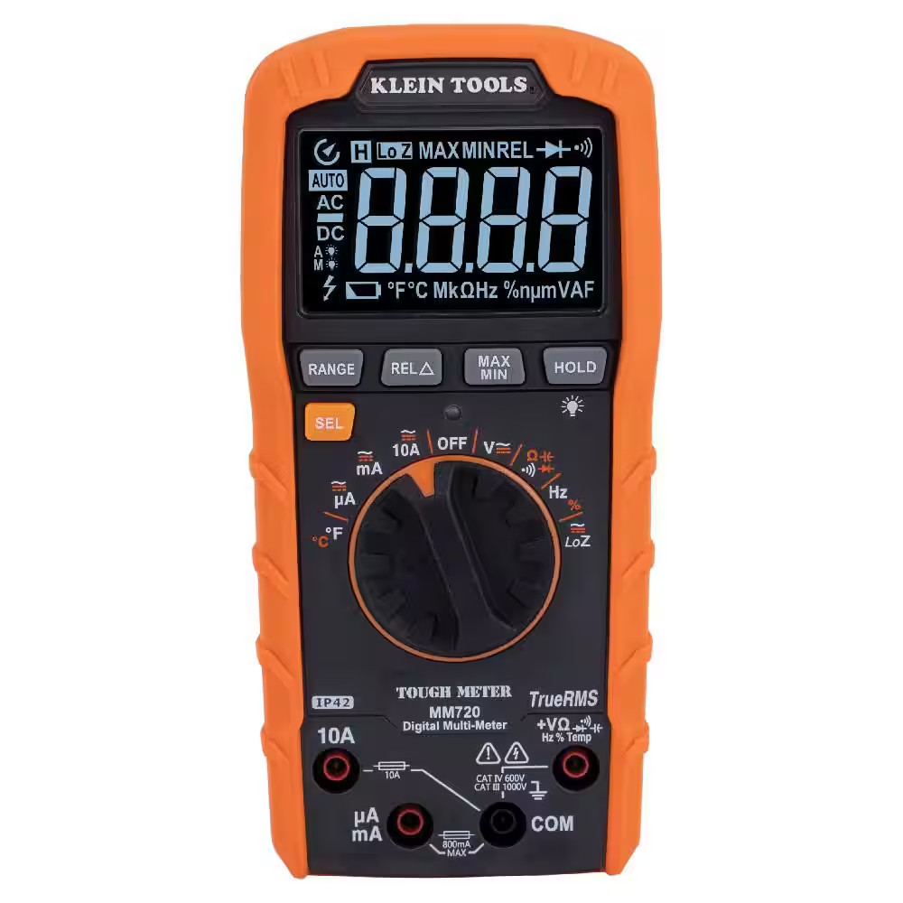 1000-Volt Digital Multi-Meter, TRMS Auto-Ranging, Temp, Low Impedance