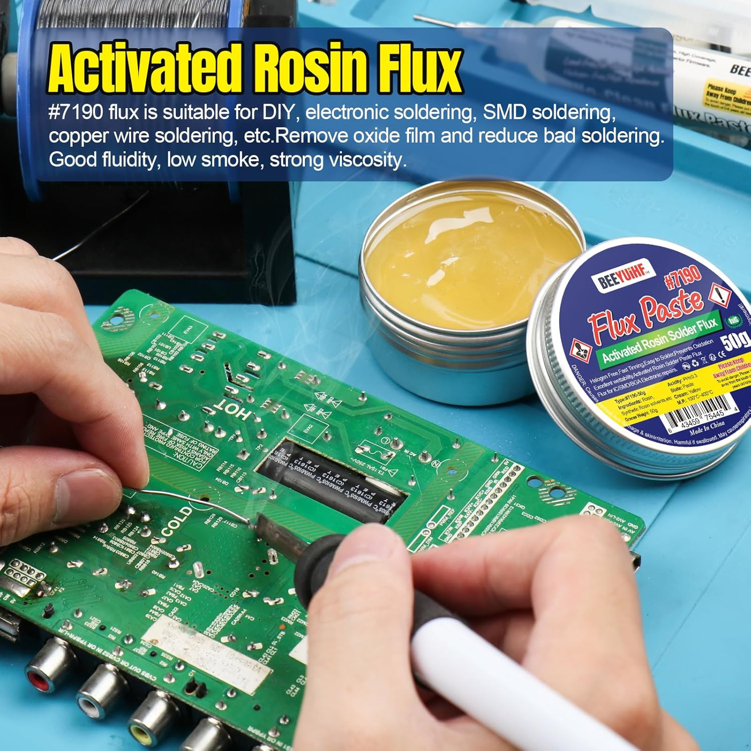 Rosin Solder Flux Paste, Flux for Soldering for SMD BGA LED PCB IC CPU Electroni