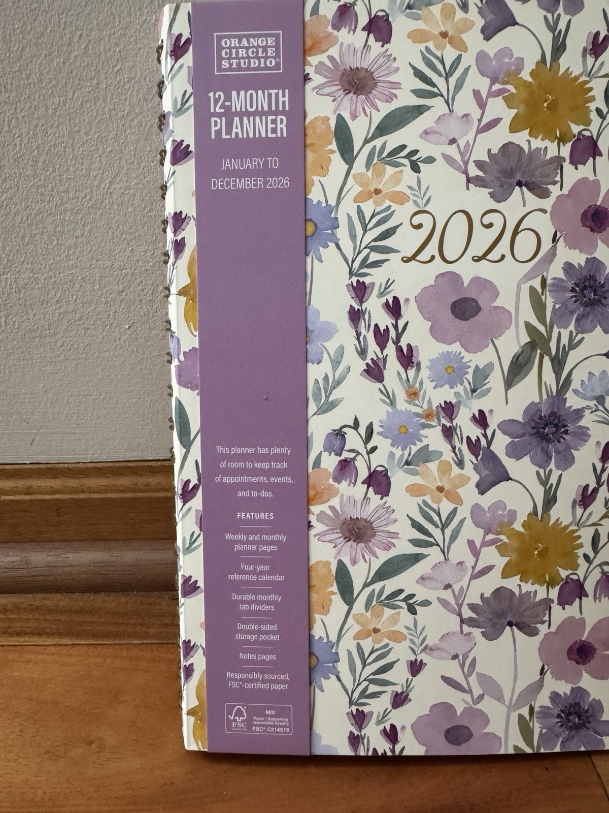 2026 Planner Orange Circle Studio 12 Months Planner Jan-Dec 2026 11×9” X- Large