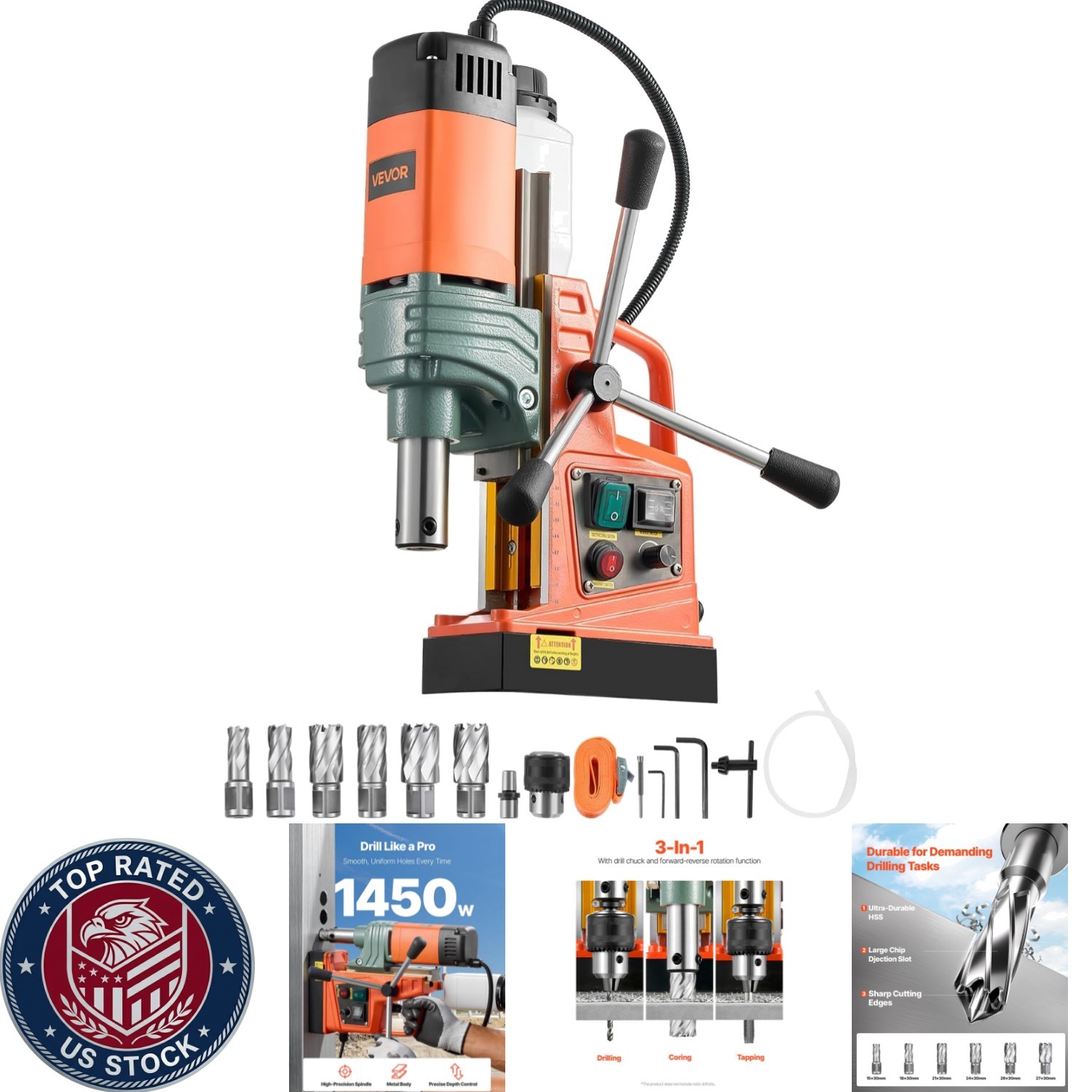 Versatile 1450W Magnetic Drill – Ideal for Steel Fabrication & Home Projects