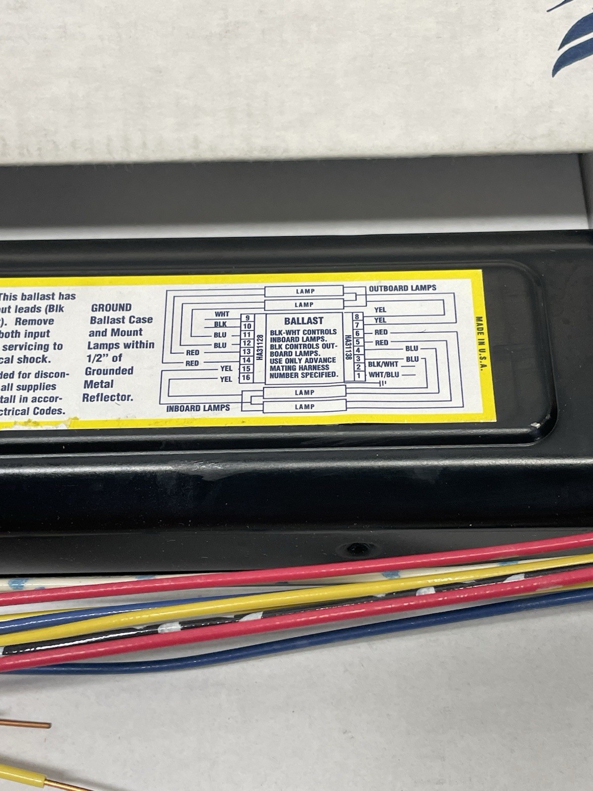 Advance R4S40ATPAC Rapid Start Ballast 120V 60Hz R-4S40-A-TP-AC