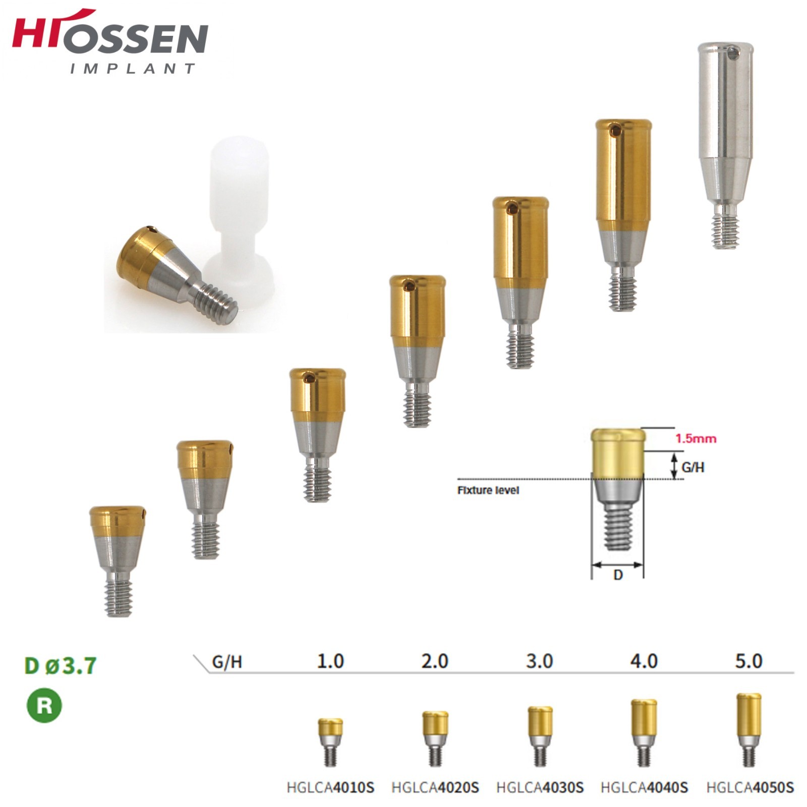 Locator Abutment for Hiossen ET DIO UF/Snucone Regular Overdenture Retention Cap