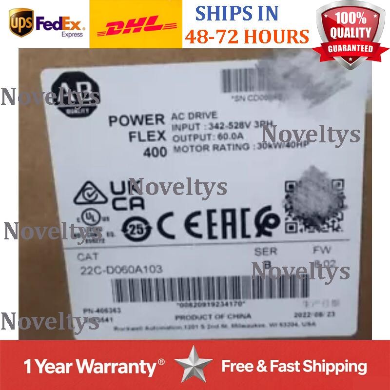 NEW AB 22C-D060A103 Powerflex 400 AC Drive 40HP Surplus 22CD060A103 US Free Tax