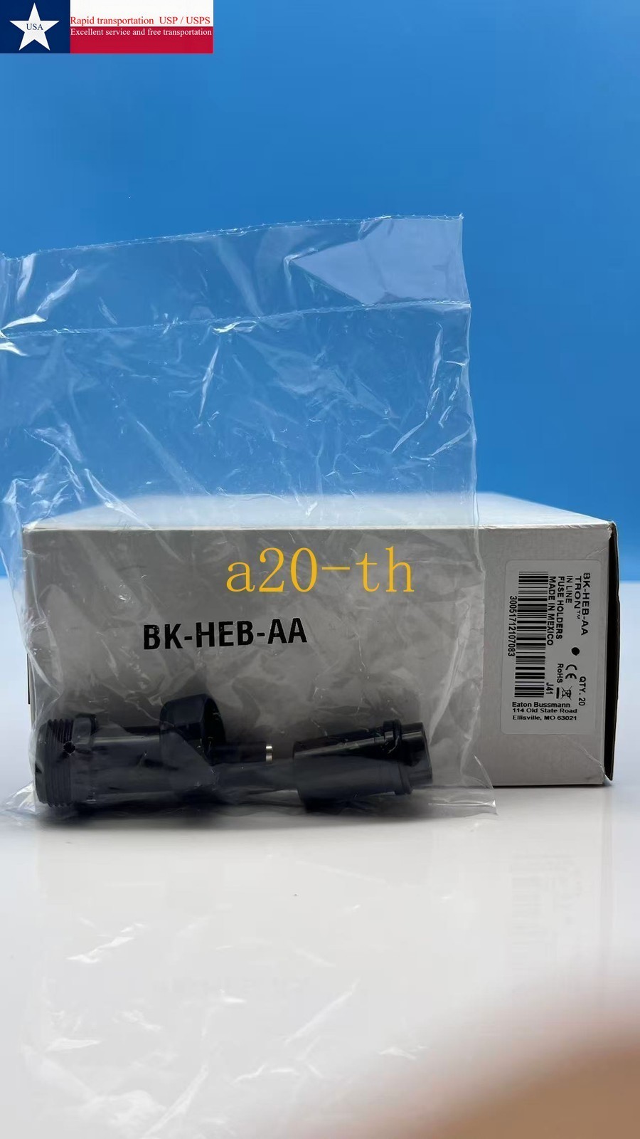 10PCS Eaton Bussmann HEB-AA 600V 30A Inline Fuse Holders Free Shipping USA