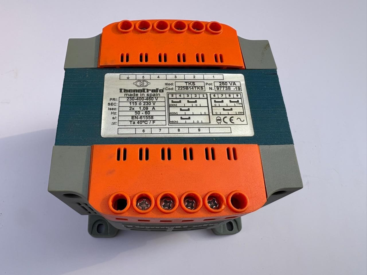 Tecnotrafo TKS Single Phrase Transformer 225B14TKS