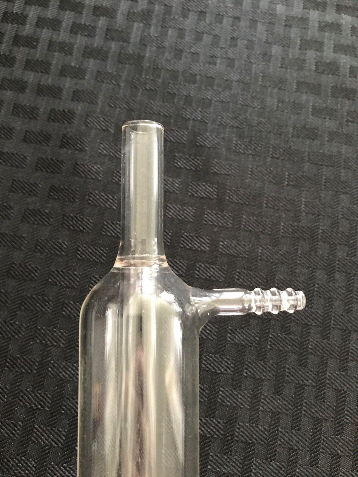 Laboratory Glass 19/38 Liebig Distillation Condenser 145mm EL Tube End 8mm Hose