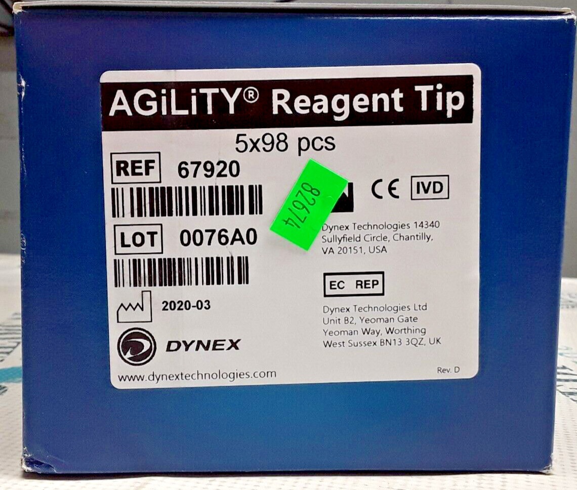 67920 – DYNEX – AGiLiTY REAGENT TIP – 5×98 pcs (490/BOX) – NEW