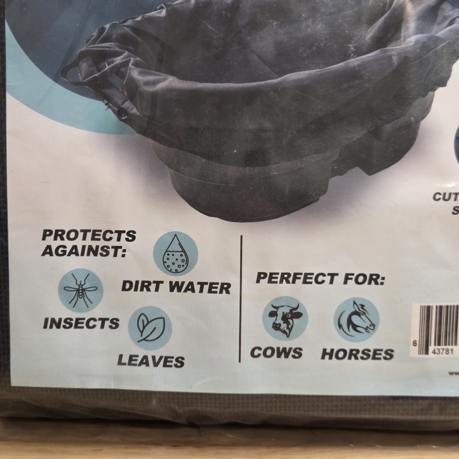 100 Gallon Mesh Insert Oval Stock Tank Cover Waterproof Rip Proof Tough