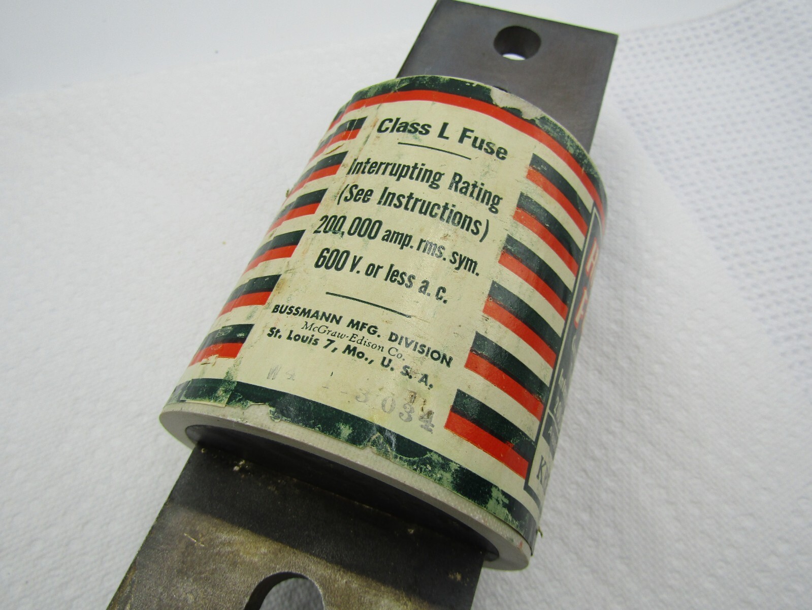 BUSSMANN KRP-C 2000 HI-CAP FUSE 2000 Amp 600 VAC Class L