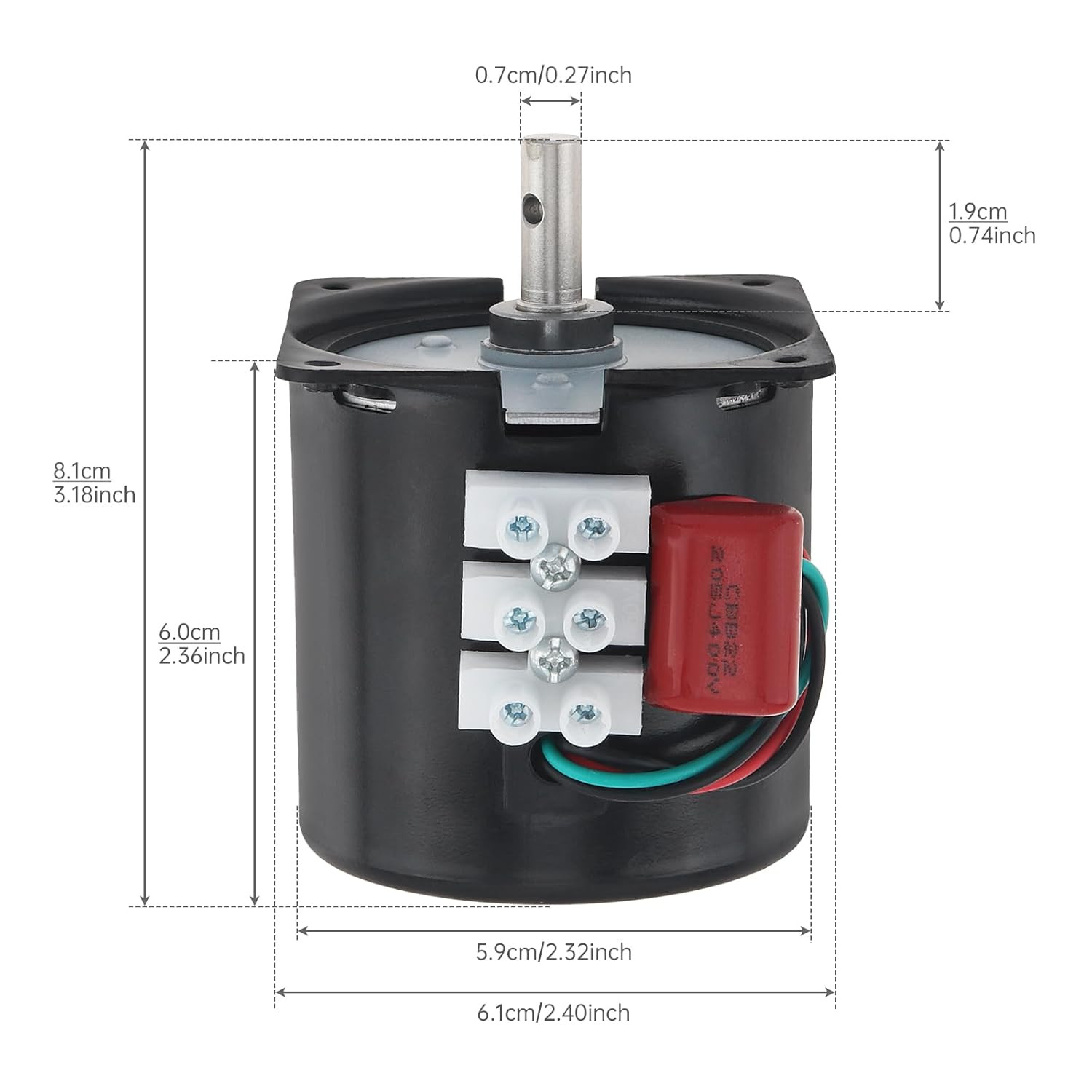 5 RPM Synchronous Gear Motor, AC Motor 110V 60KTYZ CW/CCW High Torque Permanent