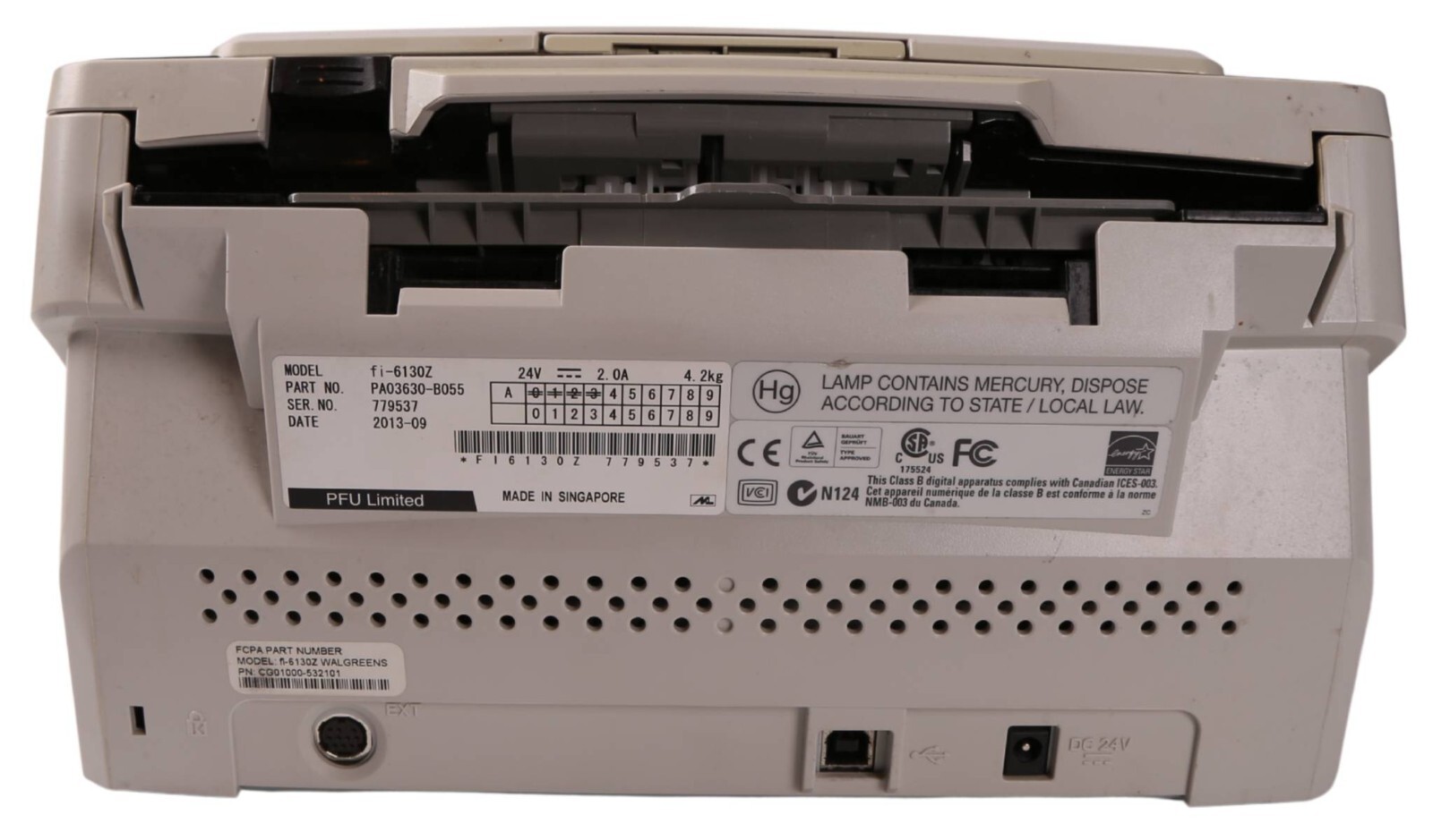 Fujitsu fi-6130Z Duplex Sheet-Fed Document Scanner with Power Supply