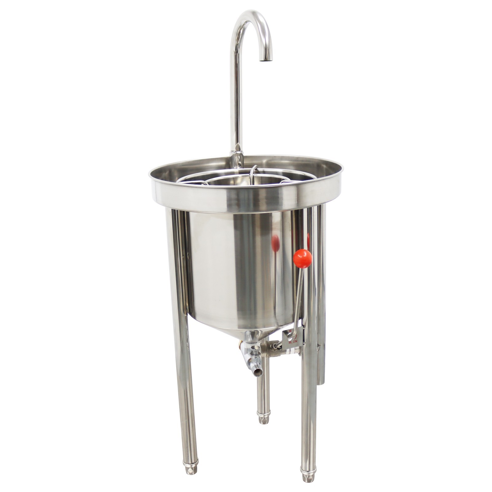 55lbs/25kg Commercial Rice Washer Pressure Type Stainless with Flow Water
