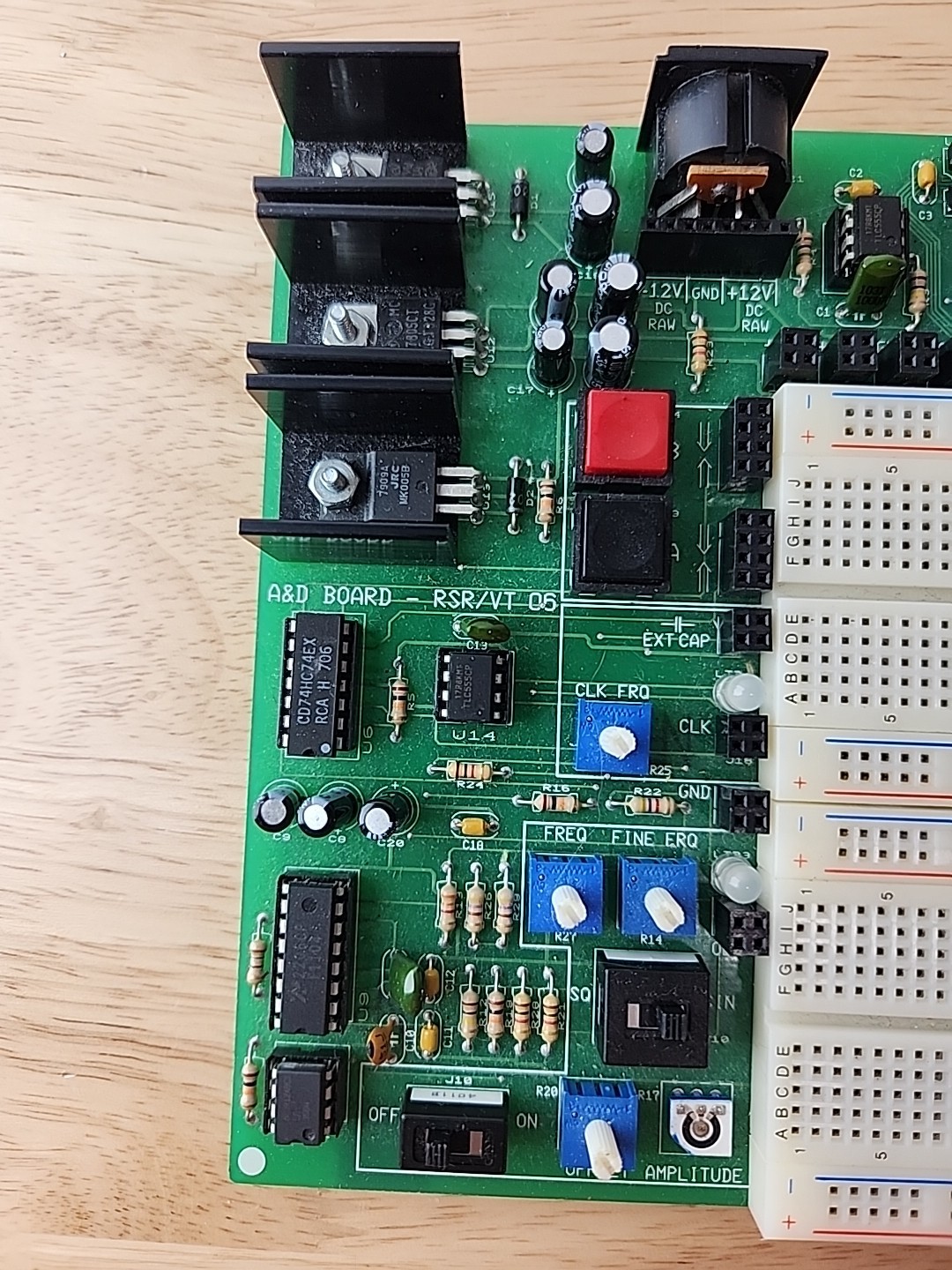 Set Of 2 Electronix Express Analog & Digital Trainer boards + Spare Parts