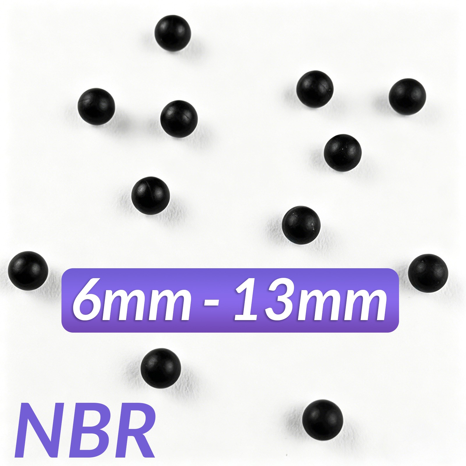 Nitrile Rubber Solid Balls 6mm 6.35mm 6.7mm 7mm 8mm 9.53mm 10mm 10.7mm 12.7mm