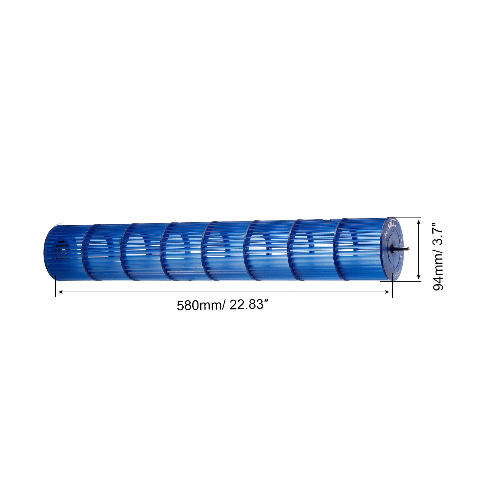 94x580mm Air Conditioner Blower Fan Wheel Flow Fan Assembly Blue