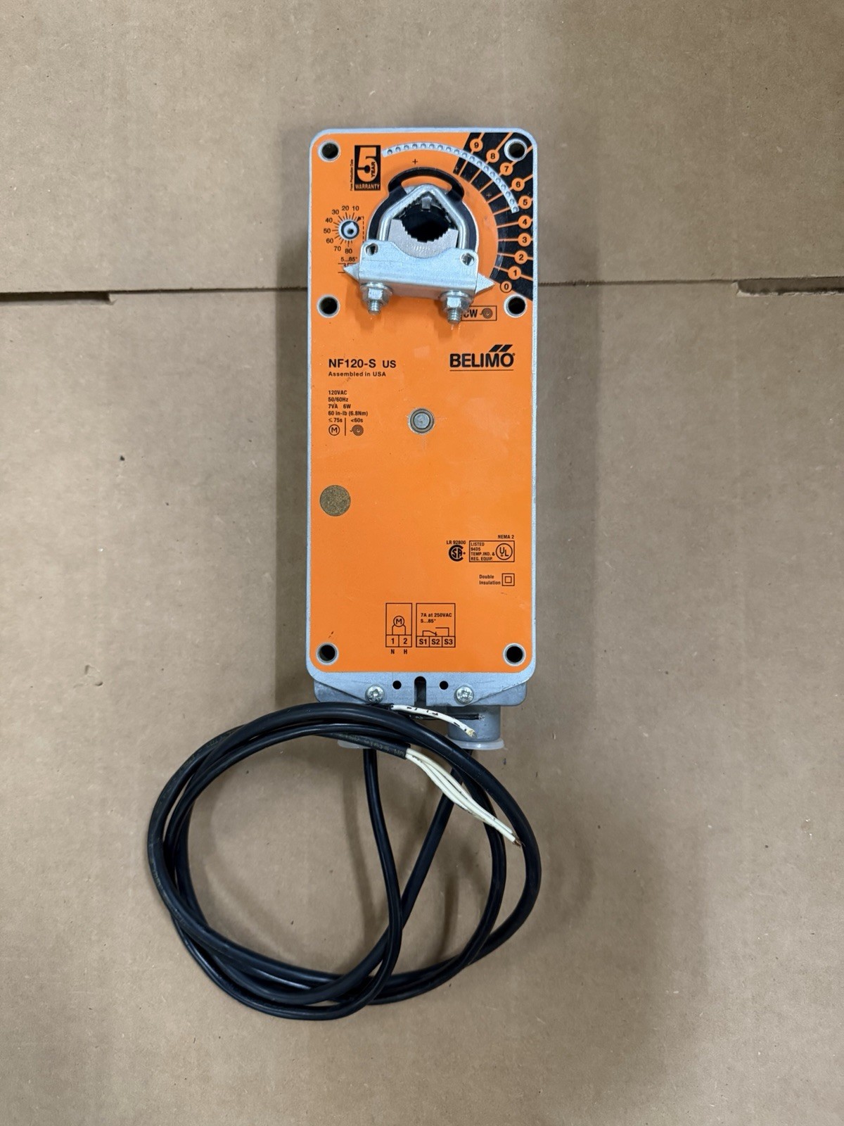 BELIMO NF120-S-US / NF120SUS Damper Actuator 120vAC Used