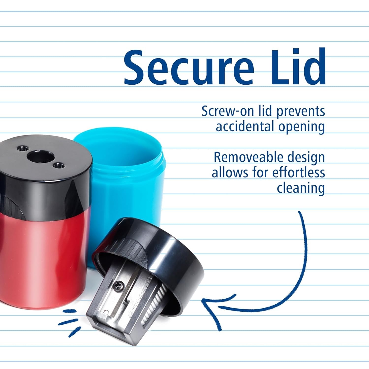 Hand-Powered Metal Pencil Sharpener for Smooth, Precise Sharpening – Multi-Color