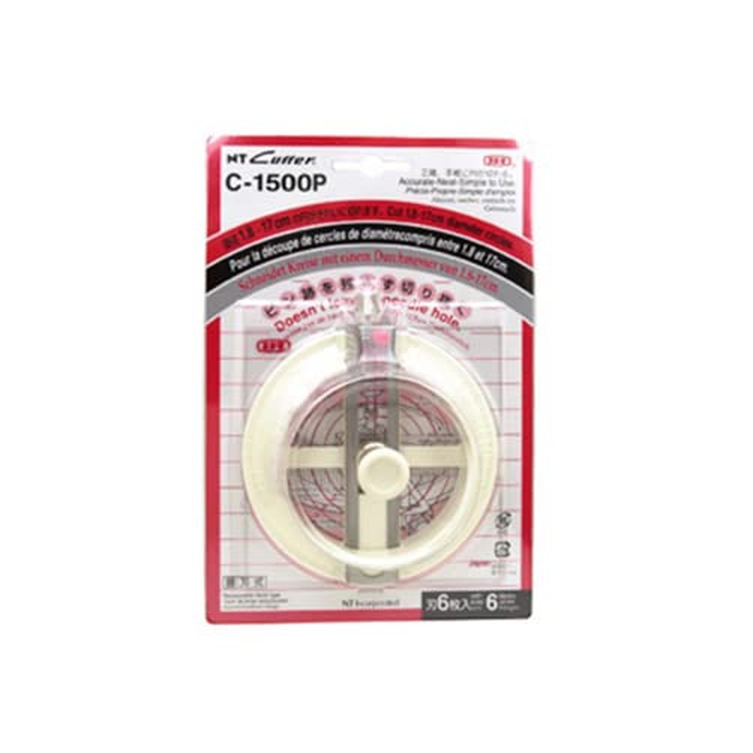 NT Cutter Circle Cutter, 11/16 Inches ~ 6-11/16 Inches Diameter, 1 Cutter (C-…