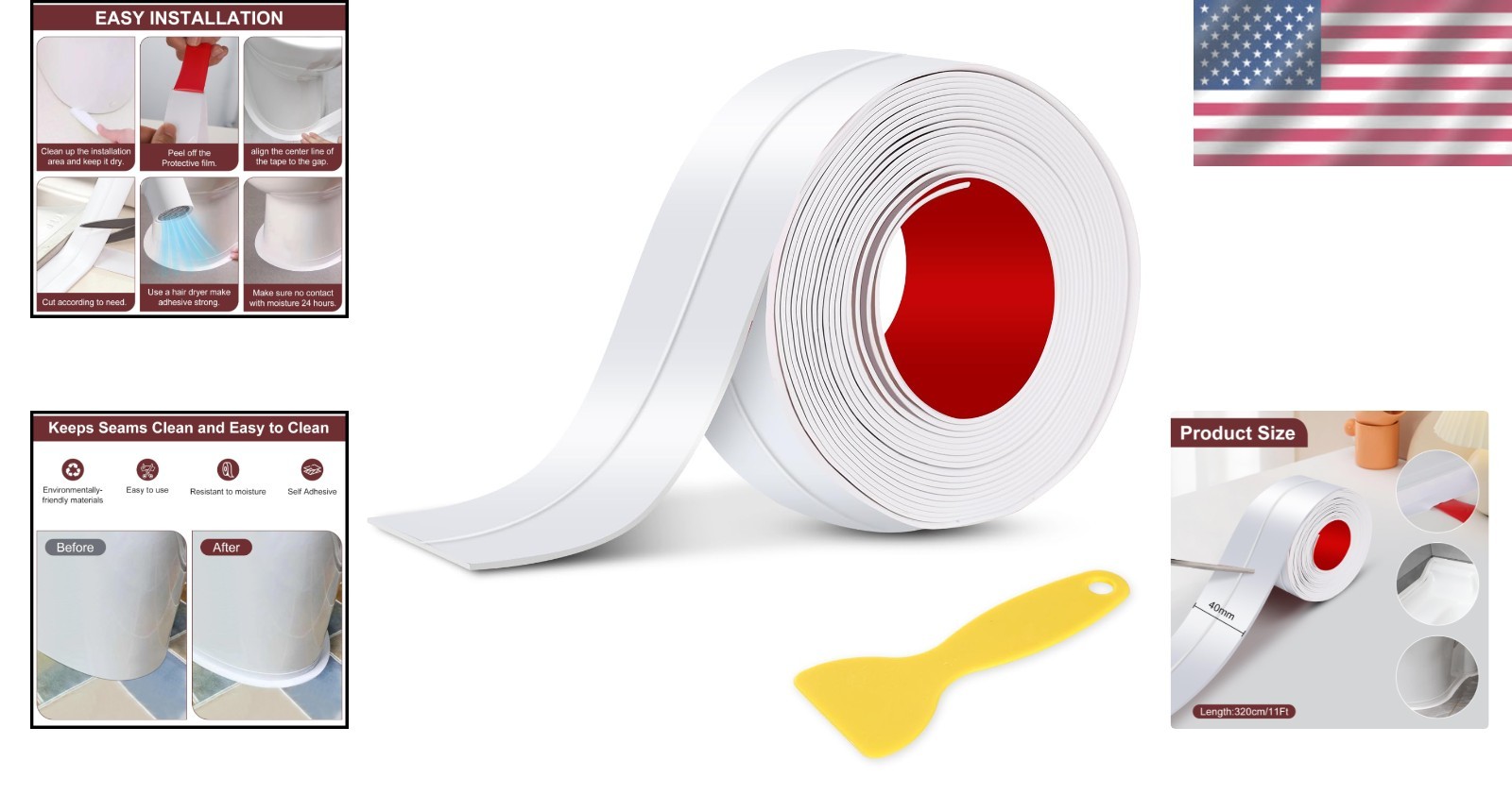 Caulk Tape, Toilet Caulk Strip, Toilet Sealer Around Toilet Base, Caulk Tape …