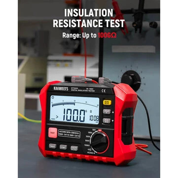 Kaiweets KE1000 Insulation Resistance Tester Megohmmeter Multimeter DAR PI 1000V