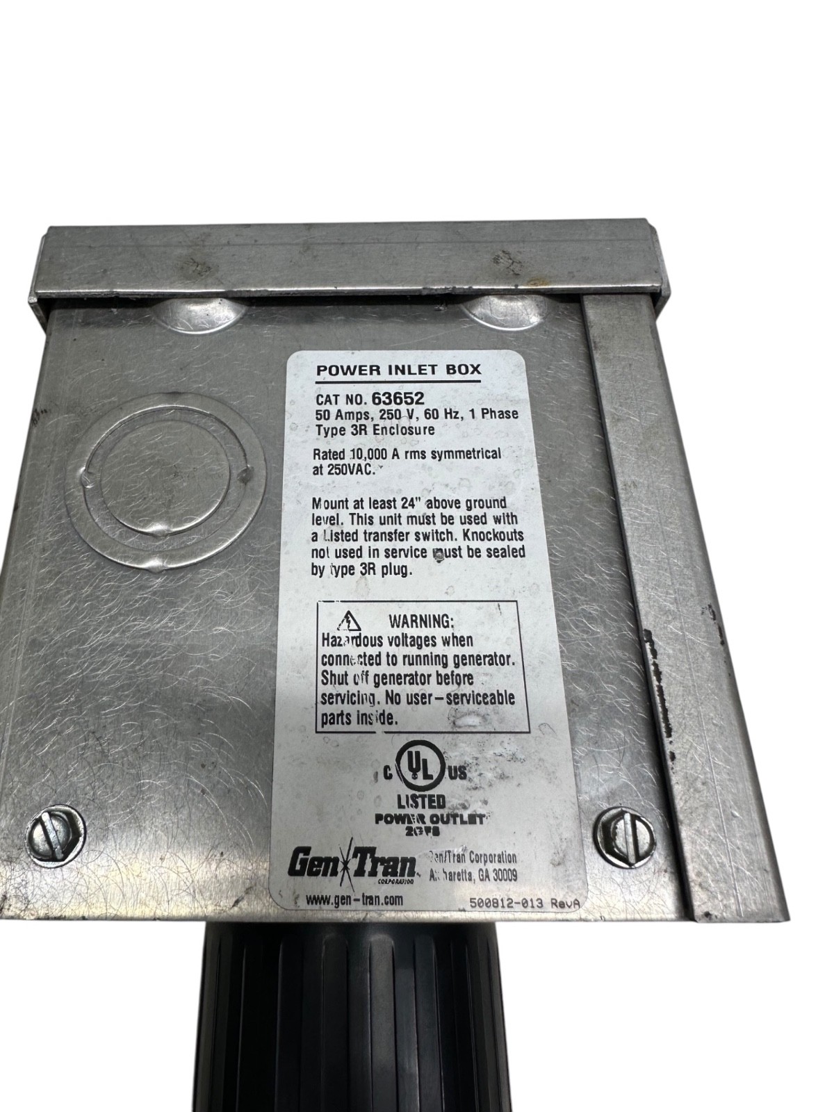 GenTran 63652, 50Amp Power Inlet Box 500812-013 🔥Fast Shipping🔥