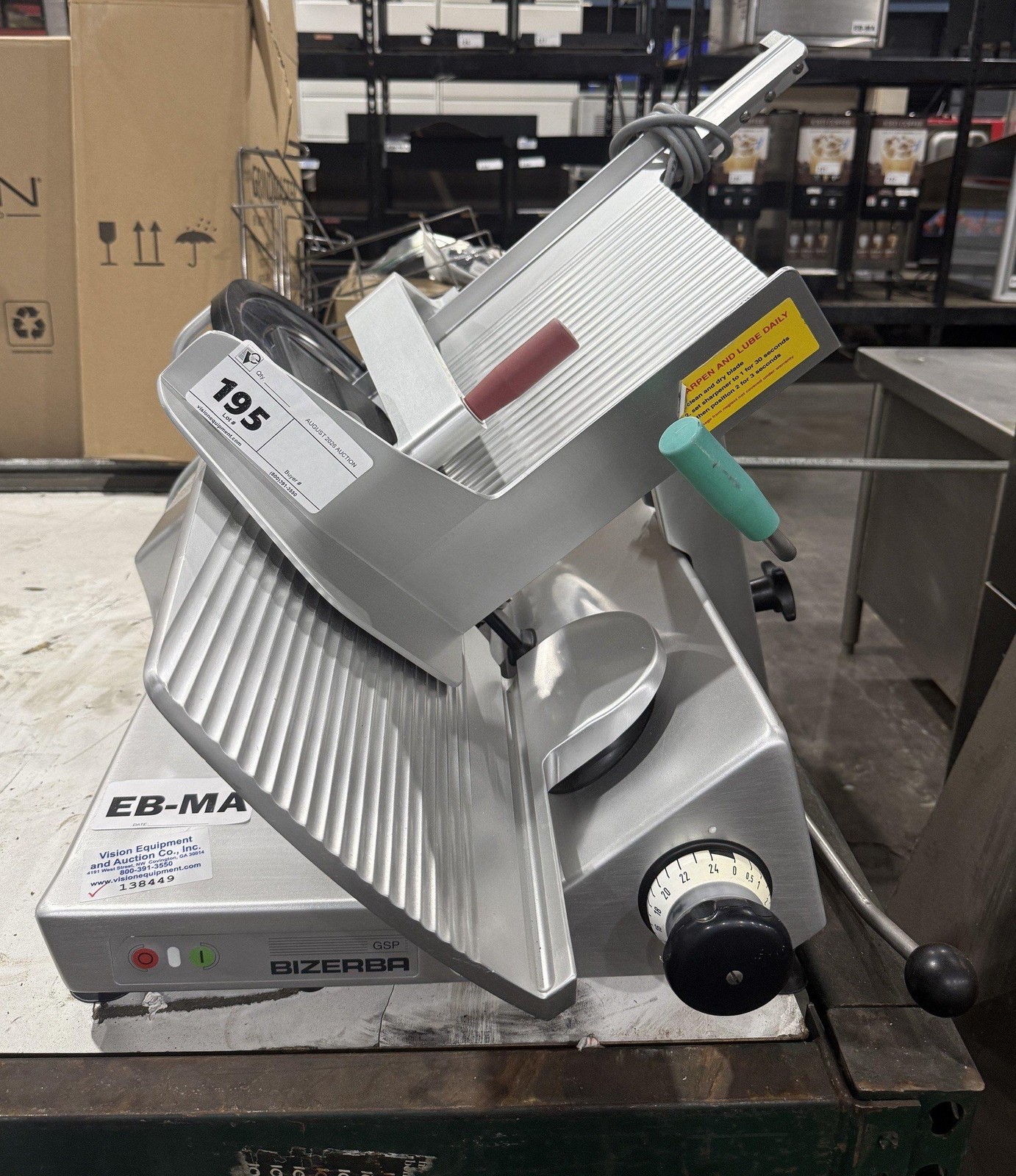 2018 BIZERBA GSP H HEAVY DUTY MANUAL GRAVITY FEED DELI CHEESE MEAT SLICER