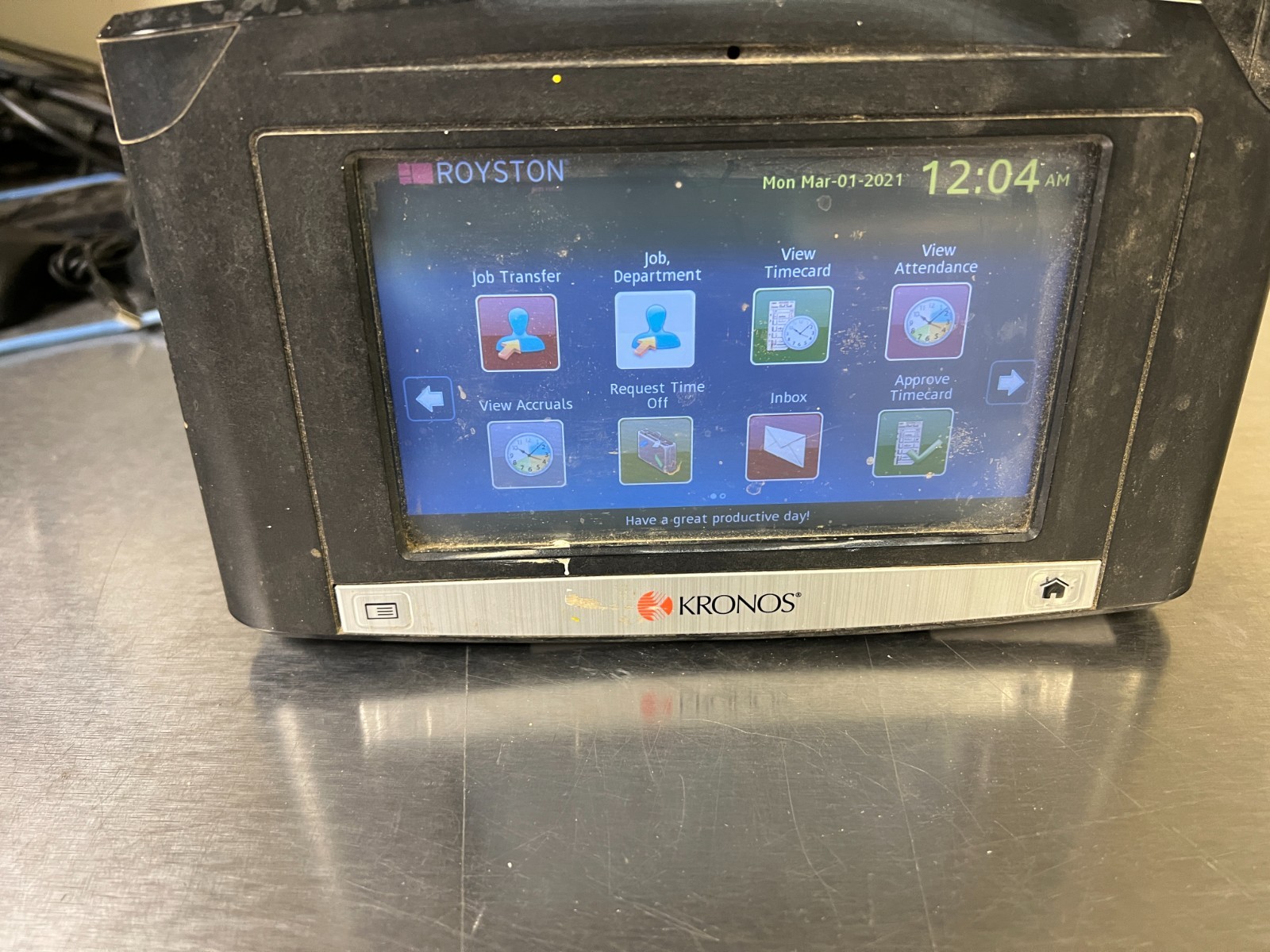 Kronos UKG InTouch 9000 8609000-028 – Hardware Only – No Warranty