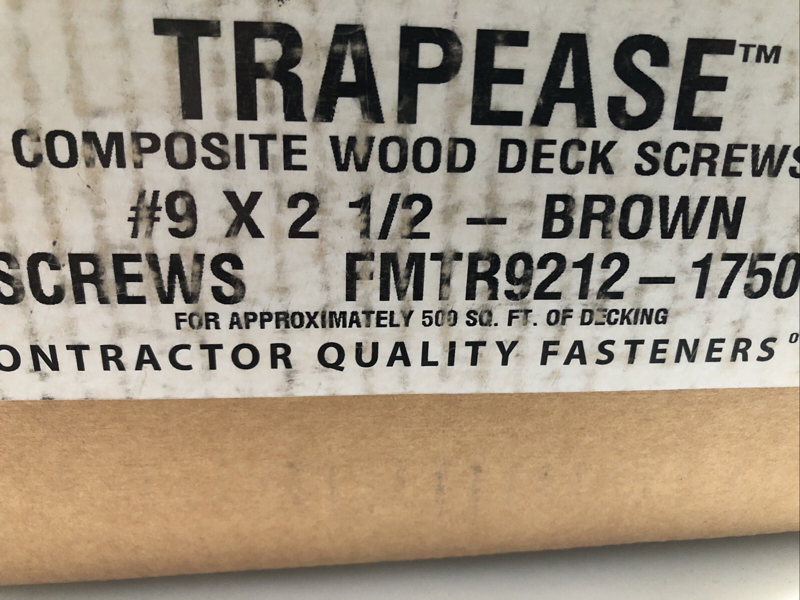 FastenMaster TrapEase Full Case 2-1/2” Square Head Composite Deck Screws 1750pcs