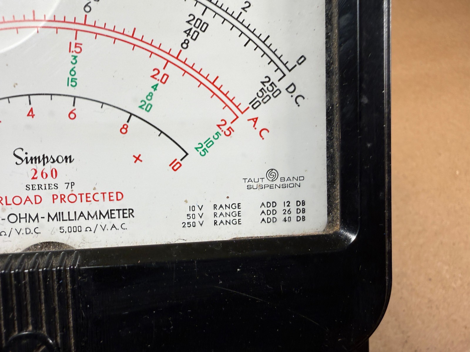 Simpson 260 Series 7P VOM Untested – Volt-Ohm-Millammeter Voltmeter Multimeter