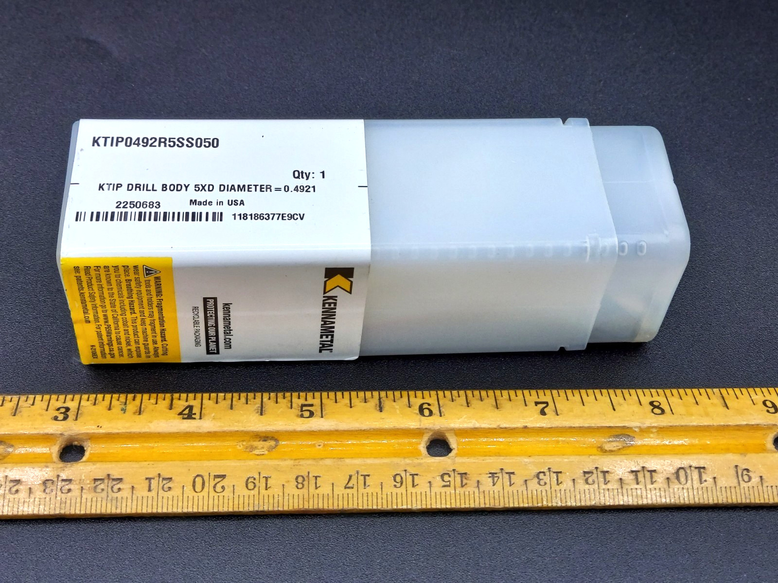 Kennametal KenTIP KTIP0492R5SS050 indexable drill body 12.500-12.990mm 0.4921″