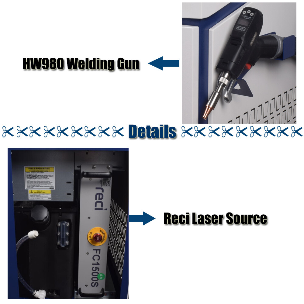 Raycus CW 1500W 4IN1 Handheld Fiber Laser Welder Metal Welding Tool CE FDA