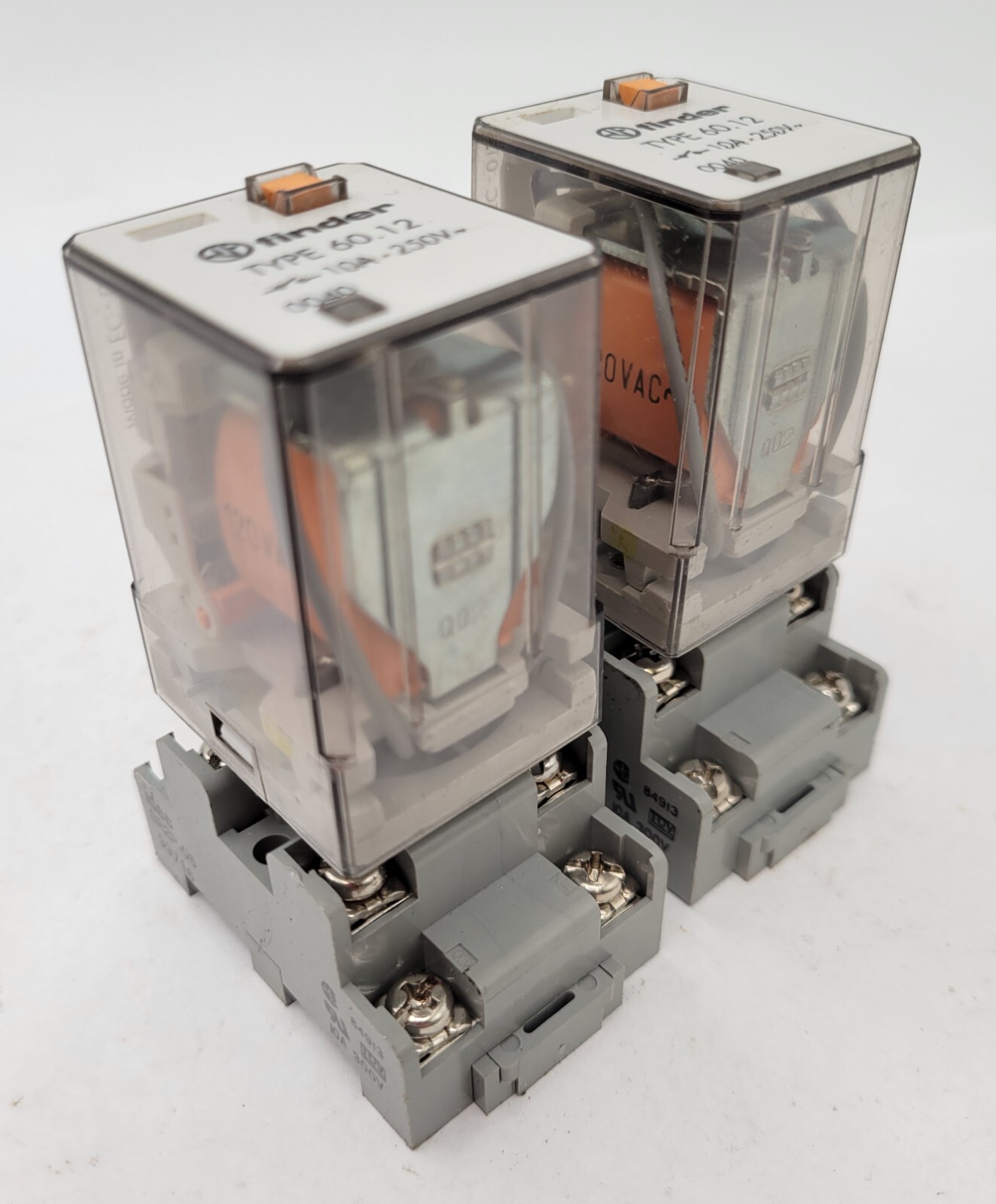 2PC Finder 60.12 General Purpose Relay 10A 250VAC Coil 120V with SR2P-05 Socket