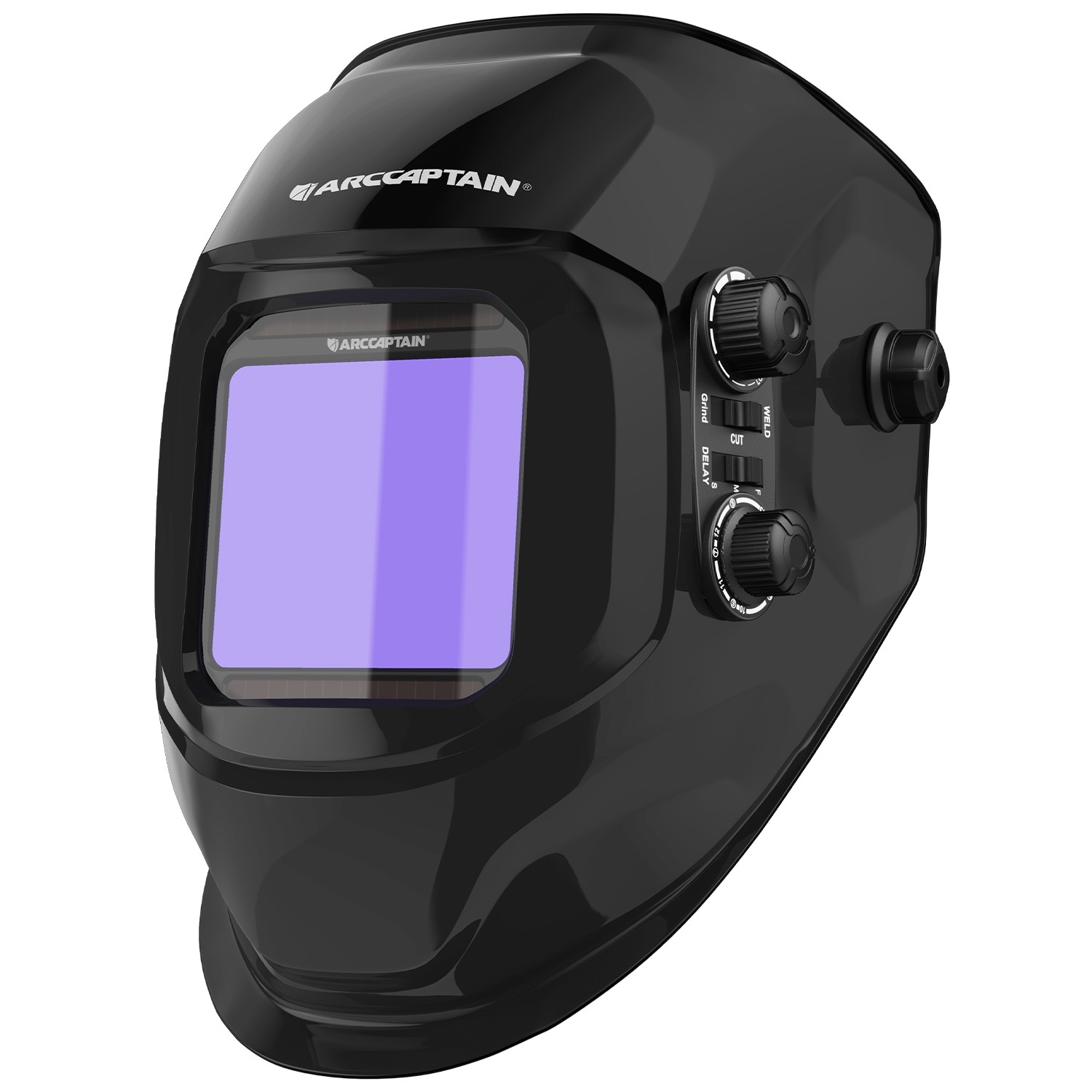 ARCCAPTAIN Solar Powered Auto Darkening Welding Helmet Large View True Color New