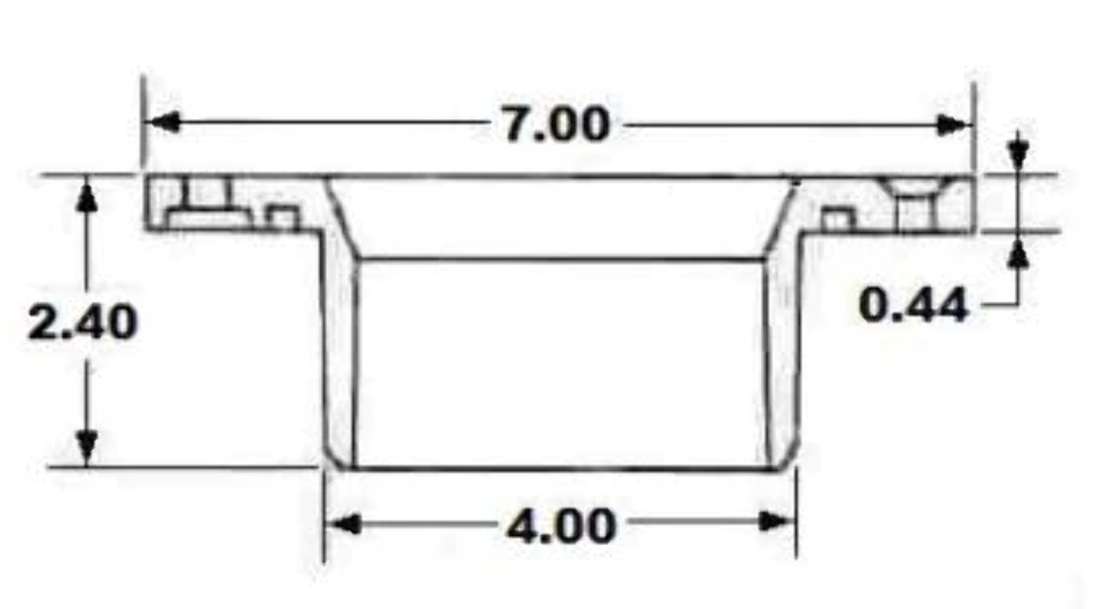 Plastic Oddities 3″x4″ Flush-Fit Closet Flange without Knockout