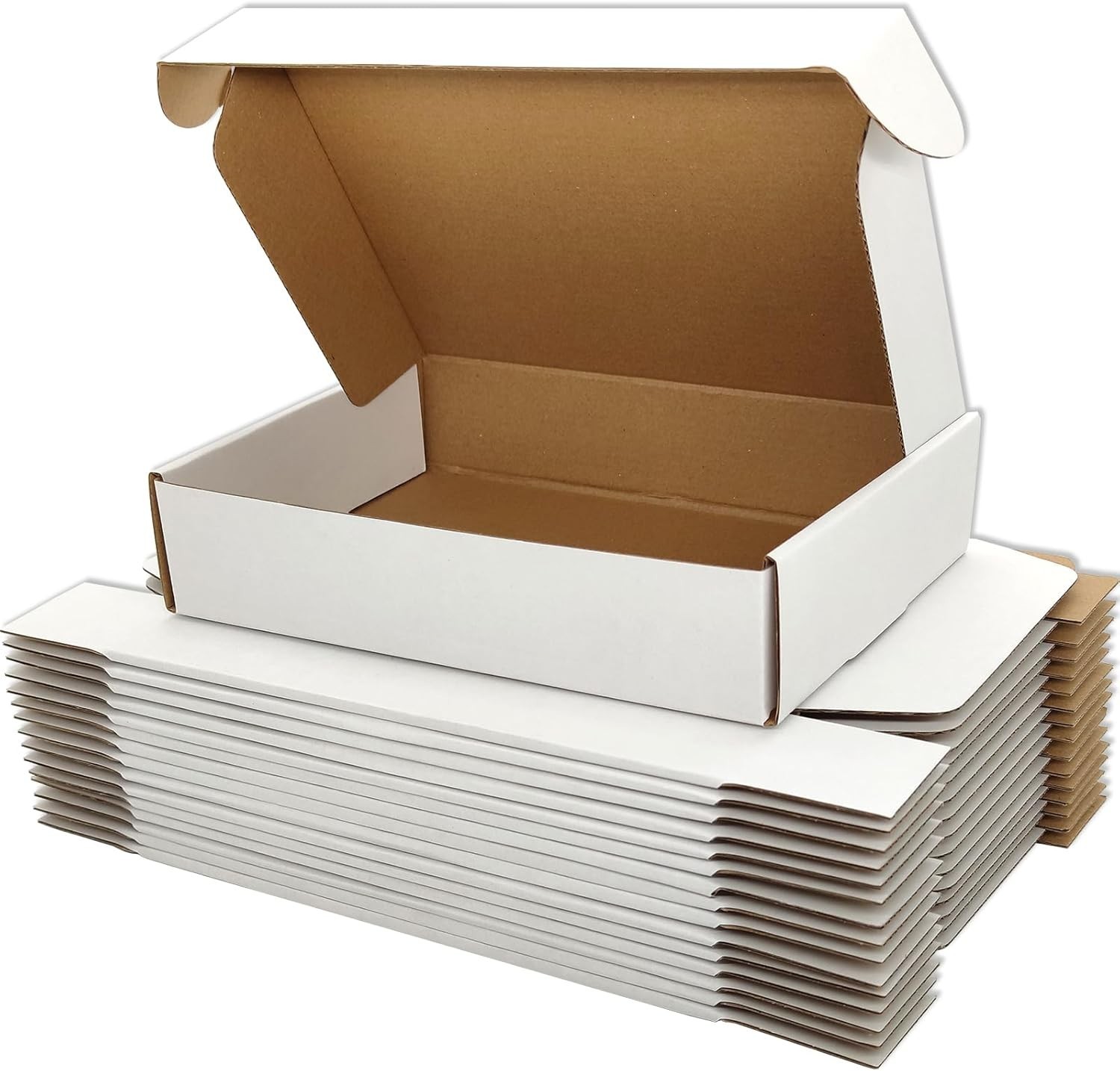 7x5x2 inches Small Shipping Boxes Set of 50 – White Mailer Corrugated Cardboa…