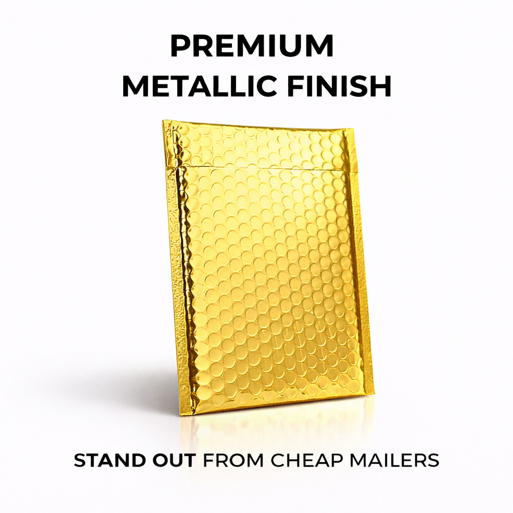 Metallic Poly Bubble Mailers Any Size Shipping Padded Envelopes Self Seal Bags