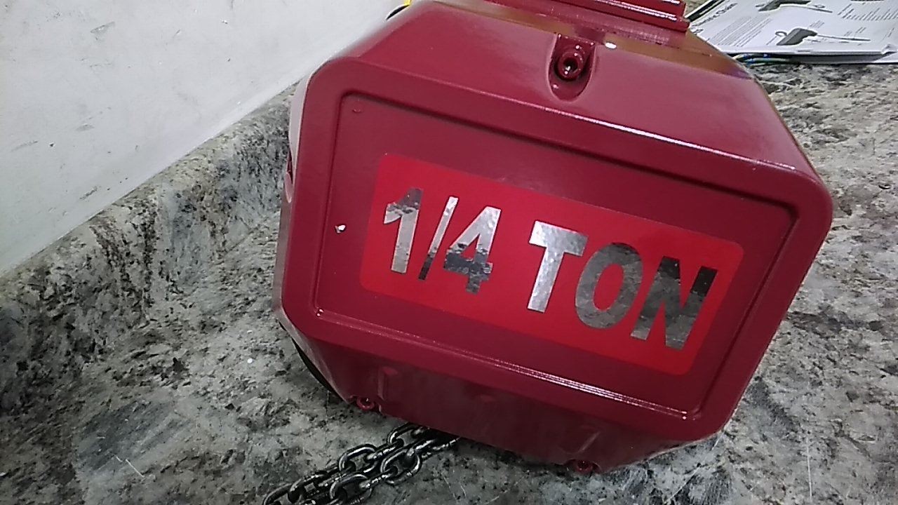 Dayton 452R54B 500 Lb Load Cap 20 Ft Hoist Lift 0.32 HP 115/230V Chain Hoist