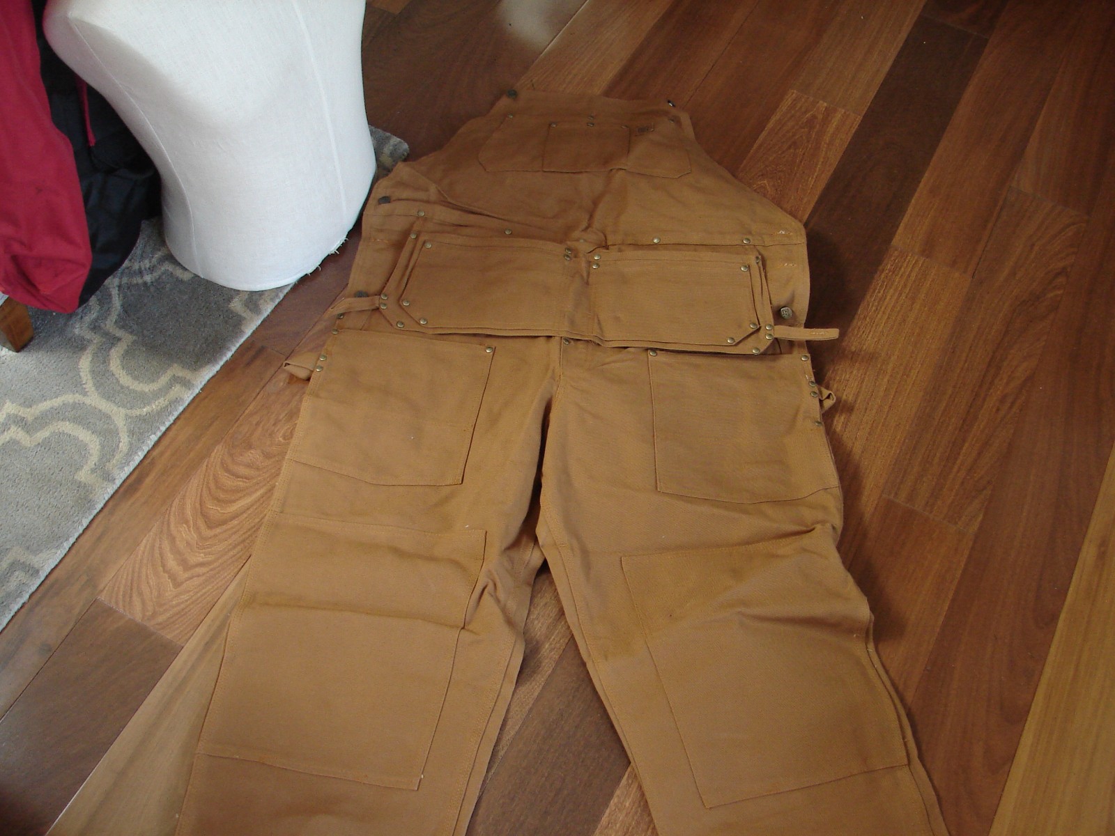 Big Bill Heavy Duck Double Knee Carpenter Bib Overall Size 44×32 Made In Canada