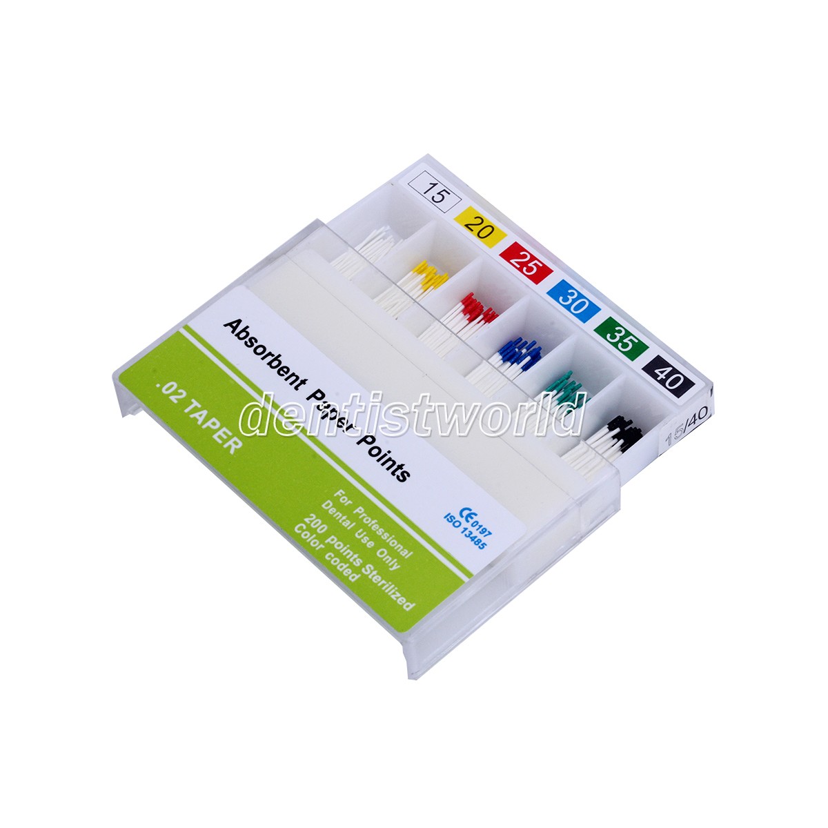 Dental Absorbent Paper Points PP 0.02 45 -80# Root Canal Endodontic Dentist Use