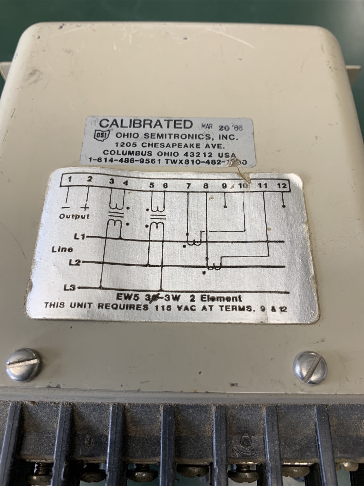 Ohio Semitronics EV5-6BX167 Transducer 0-600 Volt 0-200 Amps 3 Phase 3 Watts
