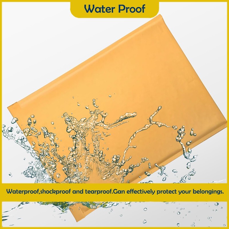 #5 10.5×15 yellow cowhide bubble mail padded envelope bag shock-absorbing bag