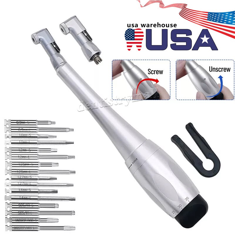 Dental Universal Implant Torque 16pcs Drivers Wrench Latch Handpiece 5to35 N.cm