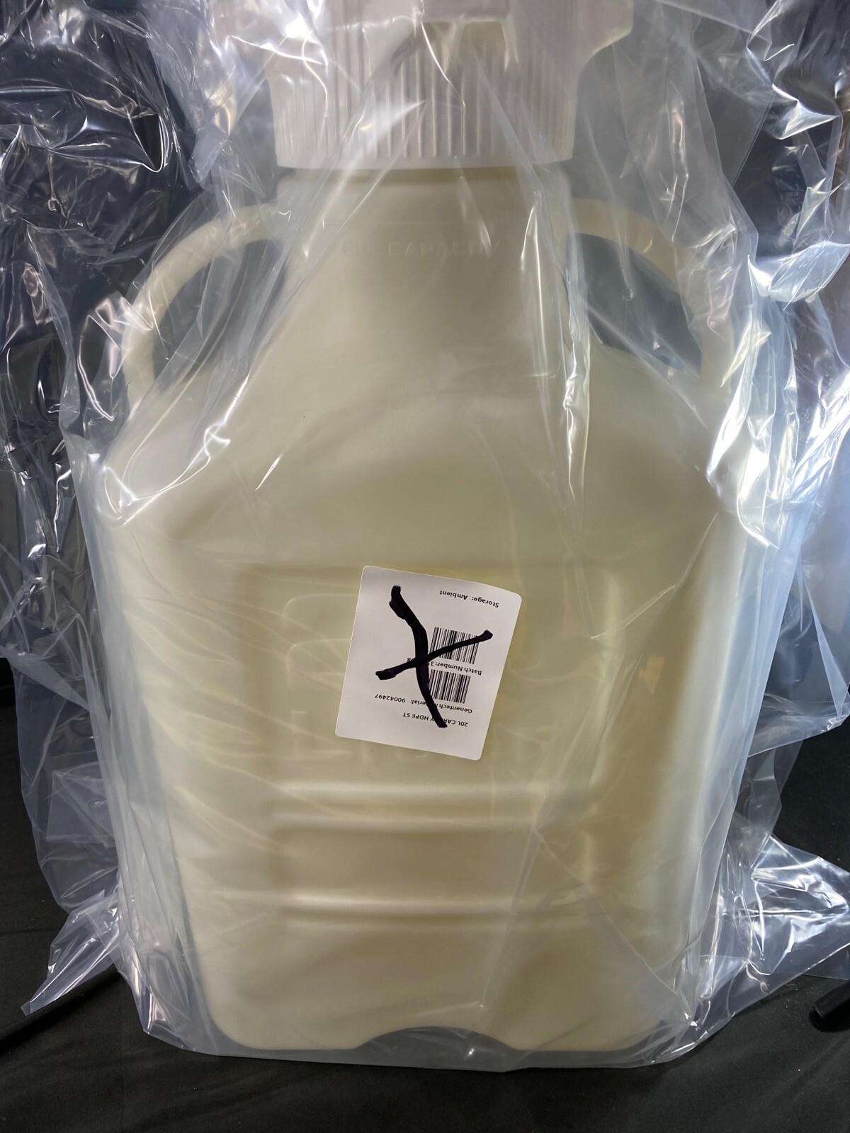 SANISURE 20L HDPE Carboy Rectangular Storage Container With 120mm Cap 1028140104